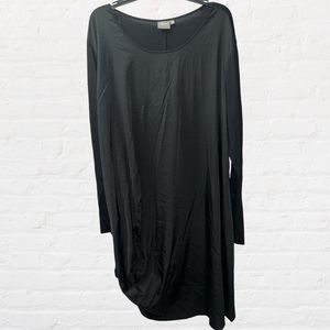 eShakti Dress‎ Women’s Plus Size 4X 30w Black Asymmetrical Hem Long Sleeves